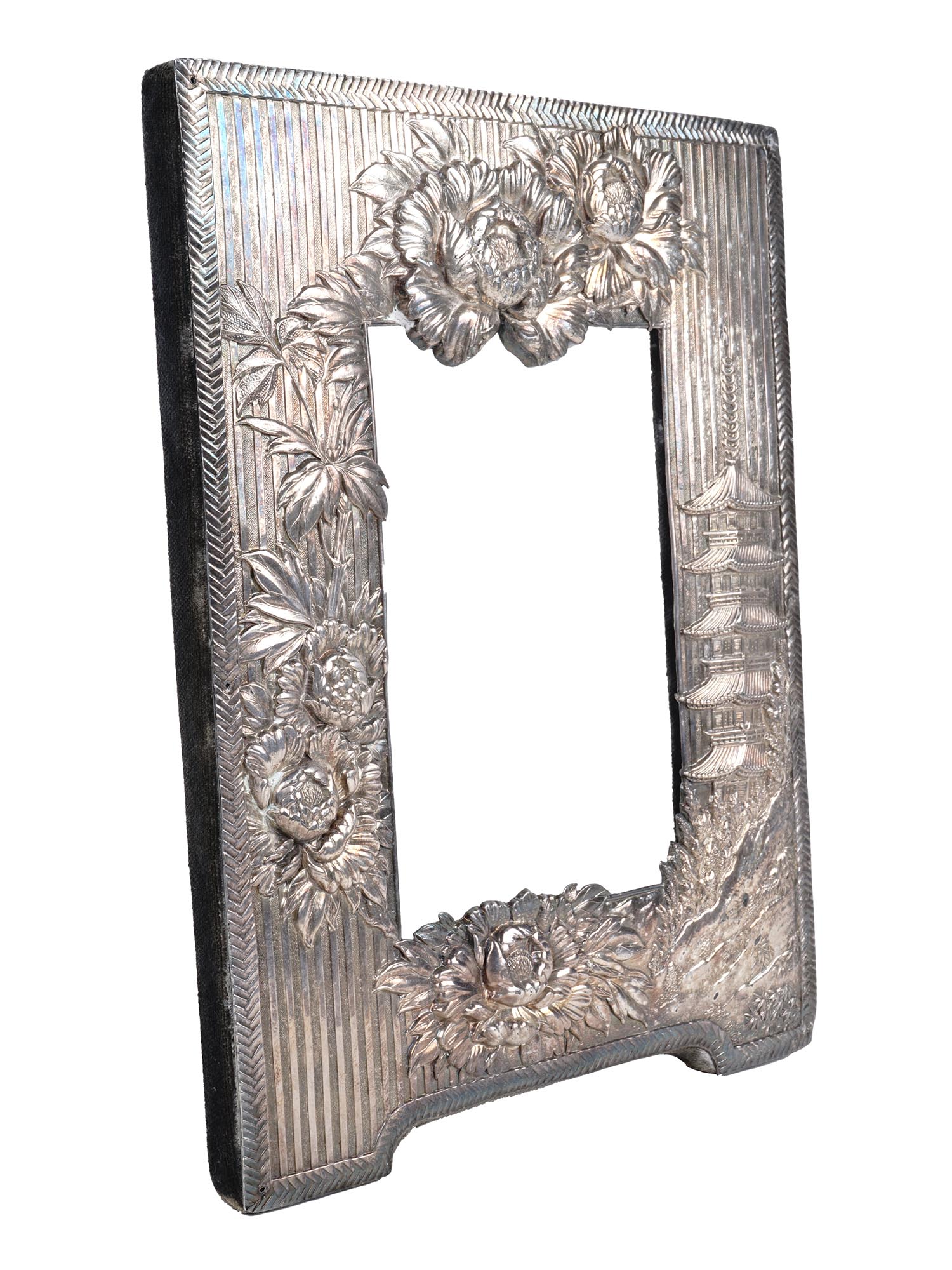 ANTIQUE 19TH C. JAPANESE SILVER PICTURE FRAMES PIC-2